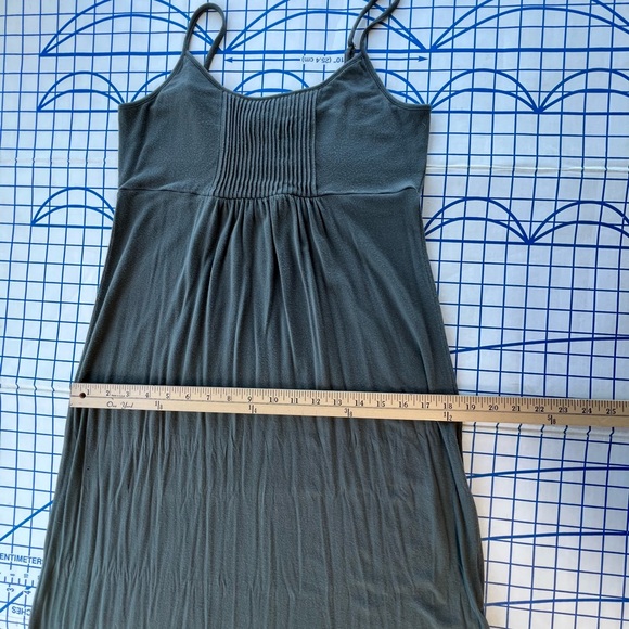 CALVIN KLEIN Floor Length Green Dress MATERNITY CASUAL BEACH Empire Waist Med/Lg - Picture 5 of 9